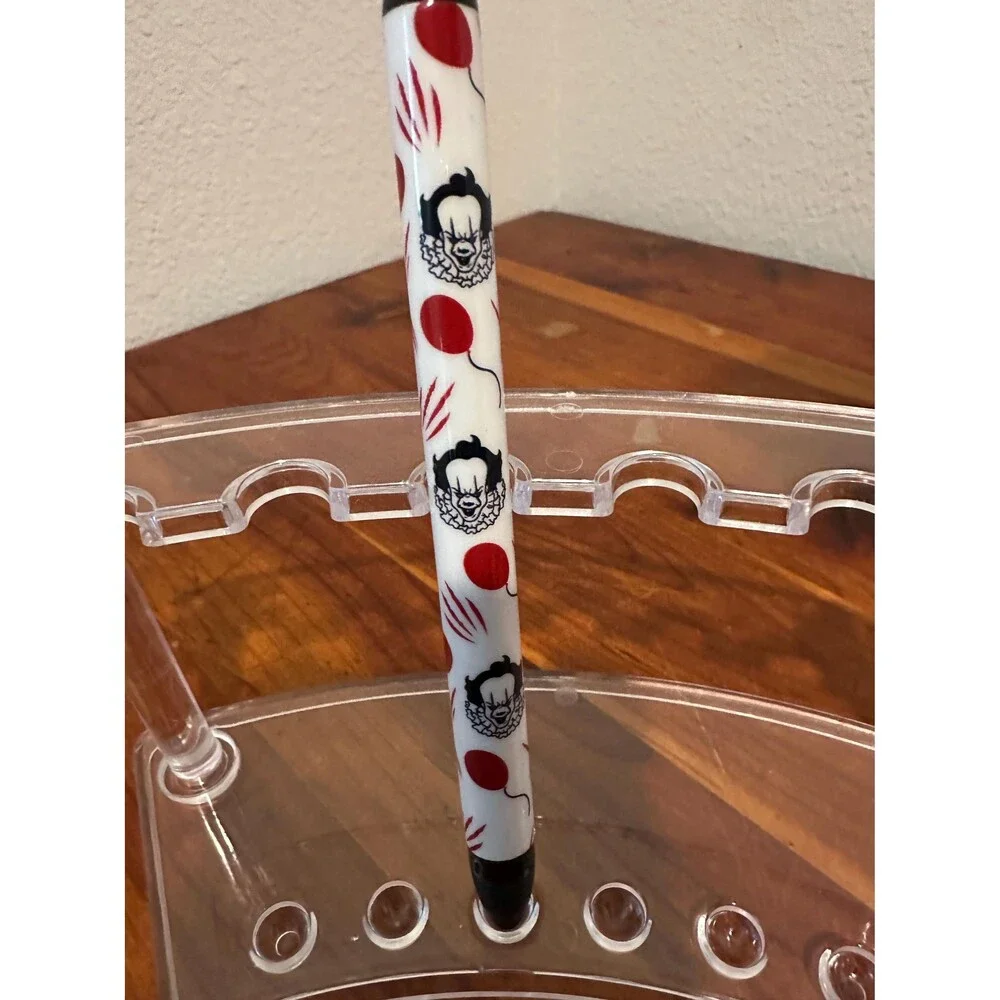 Clown face Creepy horror Inkjoy Personalized Pens, Refillable gel pens, Vinyl Wr